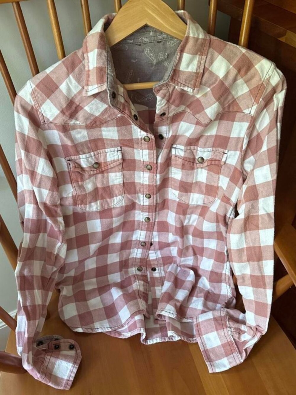 Women's Western Buffalo Plaid Light Cotton Flannel Shirt Size S
